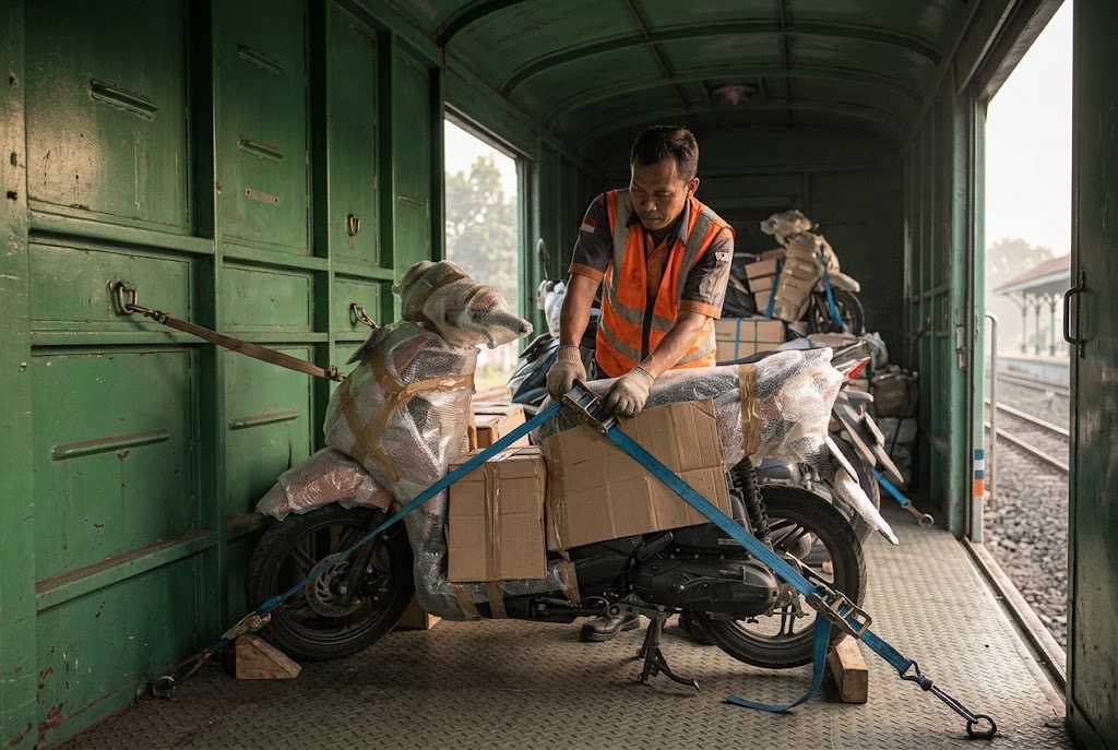 Kirim Motor Jogja - Gerbong Barang Kereta Api Kirim motor jogja - gerbong barang kereta api aman untuk sepeda motor