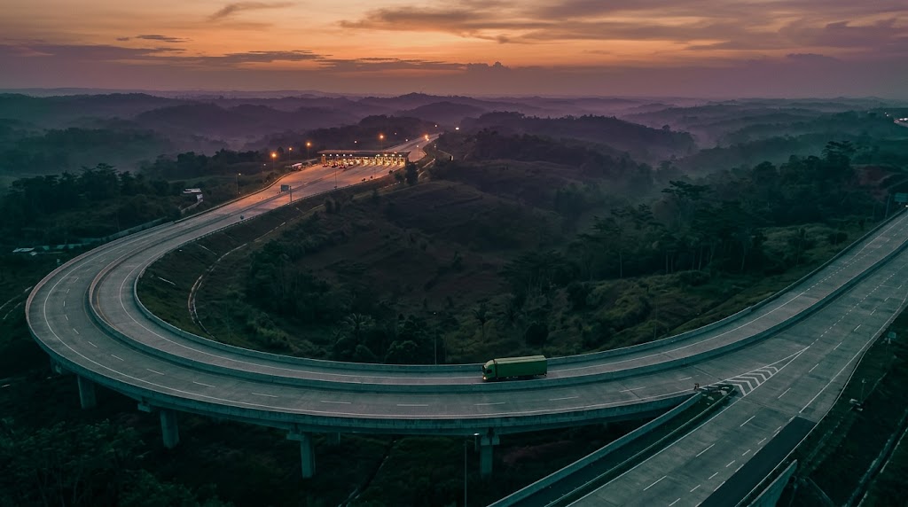 Kirim Motor Jogja Lewat Truk - Jalan Tol Trans Jawa Kirim motor jogja lewat truk - perjalanan di jalan tol Trans Jawa